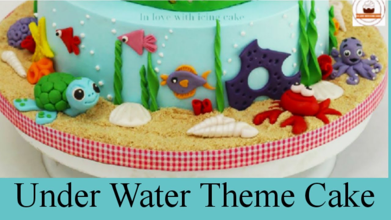 Under The Sea Cake Tutorial Ocean Theme Cake Beach Cake Whipped Cream Cake Youtube