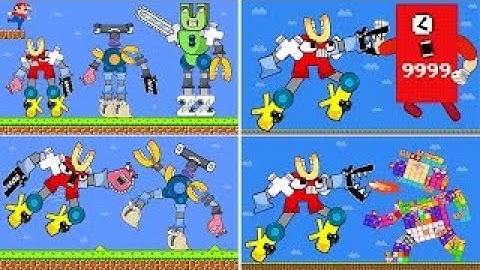 Mario Vs The Craziest Giant Robot Alphabet Lore Transformed Videos Complete Edition   Gm Animation