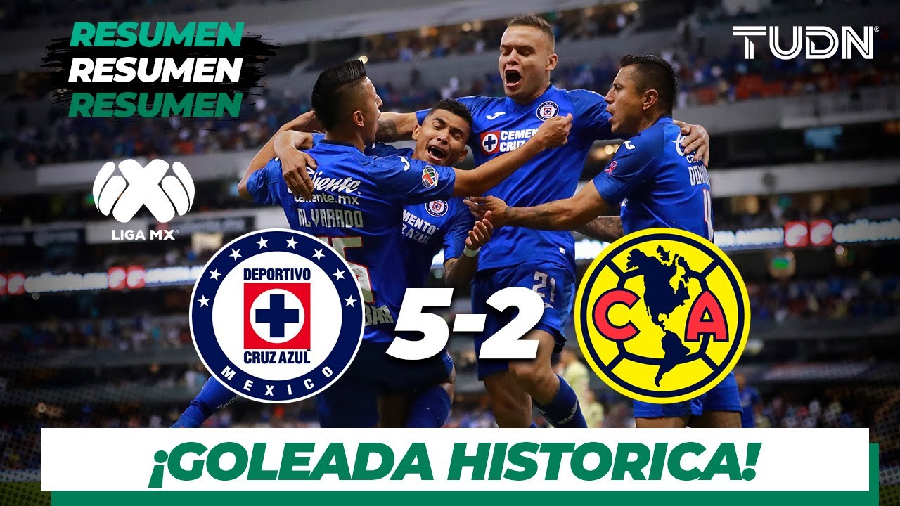 Resumen y goles Cruz Azul 5 2 América Liga Mx AP 19 J13