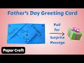 Father's Day Card with Surprise Message | DIY Pull-Tab Card