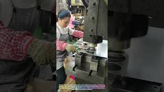 Watch a Skilled Operator Punch Perfect Circles from Sheet Metal to Perfection! ⚙️🔩↓