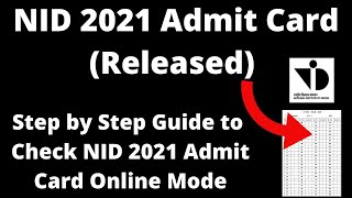 NID 2021 Admit Card (Released) - How to Check NID Entrance Exam 2021 Admit Card for B.Des DAT Mains