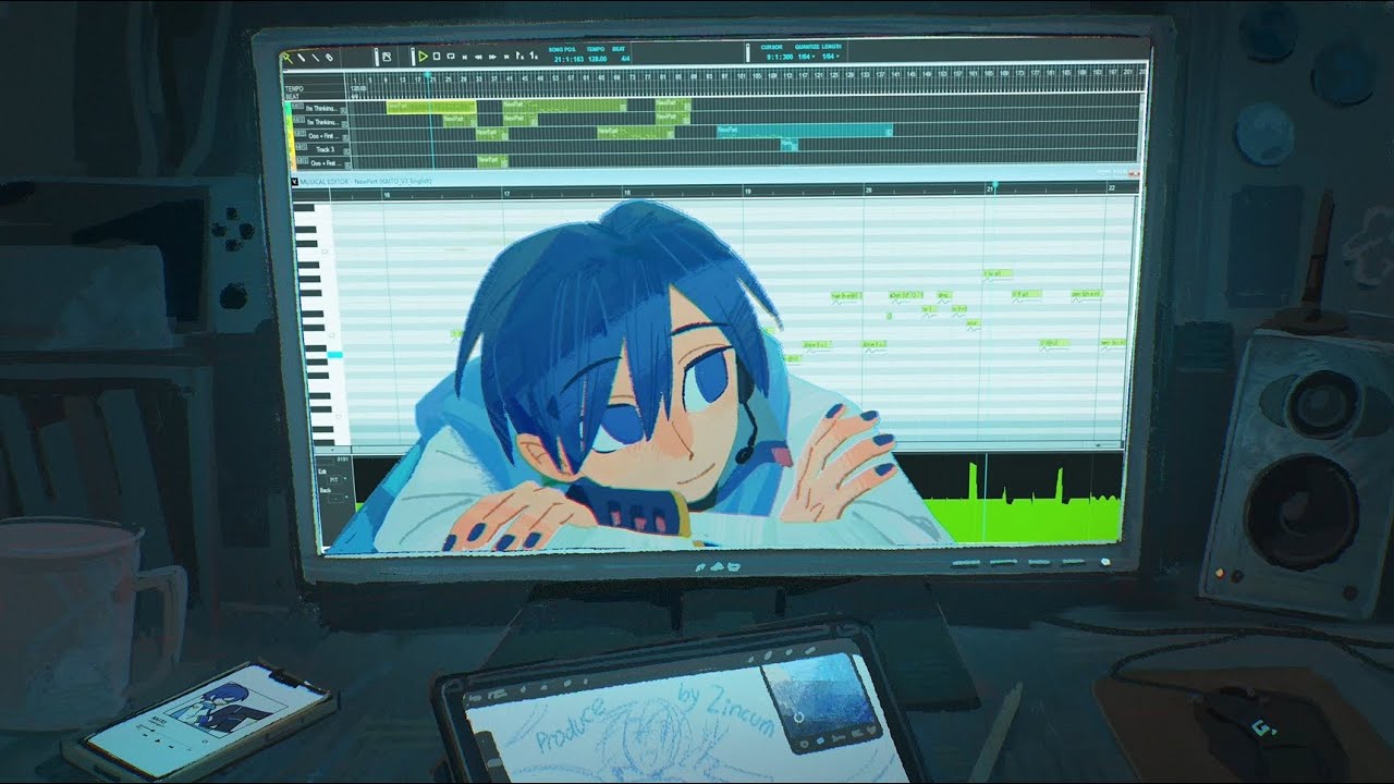 Just Kaito singing oo ee oo in your computer【vocaloid full cover】【flash warning】