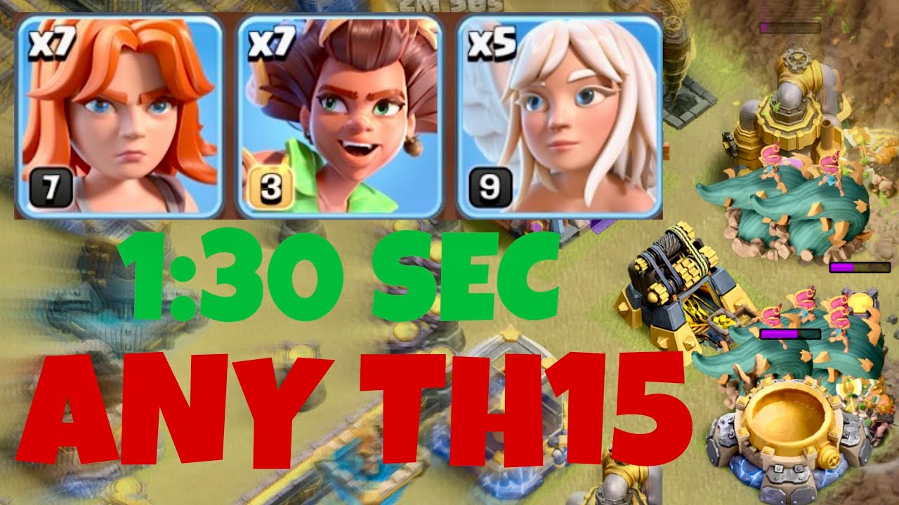 Th15 Root Rider Valkary with RC Invi charge attack strategy | Clash of Clans | COC