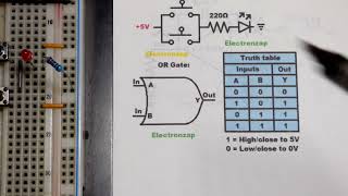 Switch Based OR Logic Gate Demo Circuit For Beginner Learning Electronics