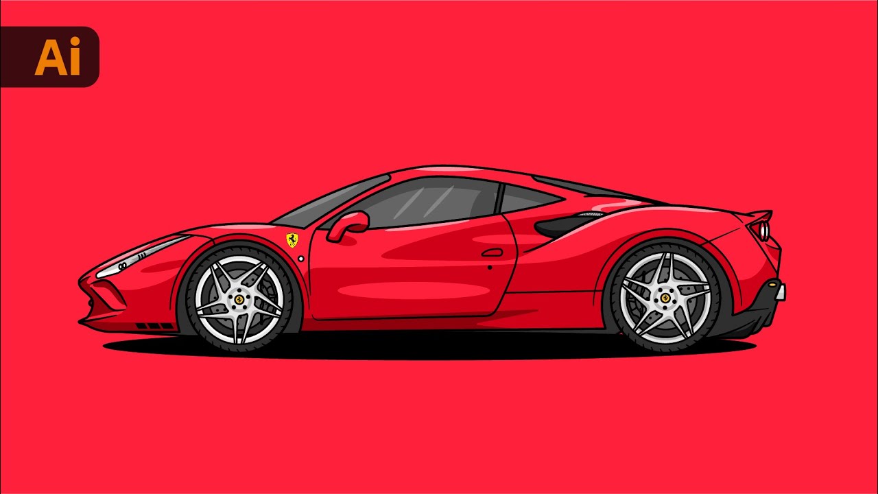 NieuwZeeland prototype Kelder Adobe Illustrator Tutorial - How to Draw Flat Vector Car Illustration -  YouTube