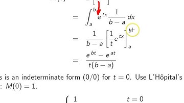 Uniform distribution moment generating function