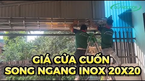 Giá Cửa Cuốn Lưới Song Ngang Inox 20x20 | 0981852275