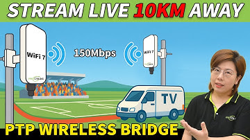 Live Video Streaming over 10KM | PTP Wi-Fi 7 Wireless Bridge Setup Tutorial