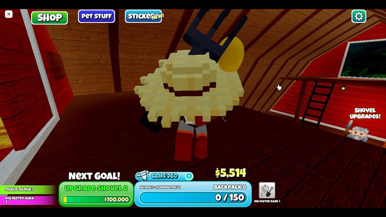 How to get the chest on the barn (Shovel Simulator)