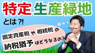 特定生産緑地とは？！固定資産税や相続税の納税猶予はどうなるの？
