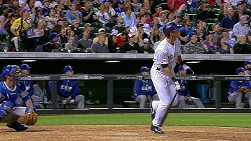 LAD@COL: Stubbs puts Rockies on board with solo shot