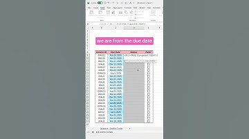 How to Create a deadline Tracker! #exceltrickshots #excelfunction #excel #shorts #viralvideo