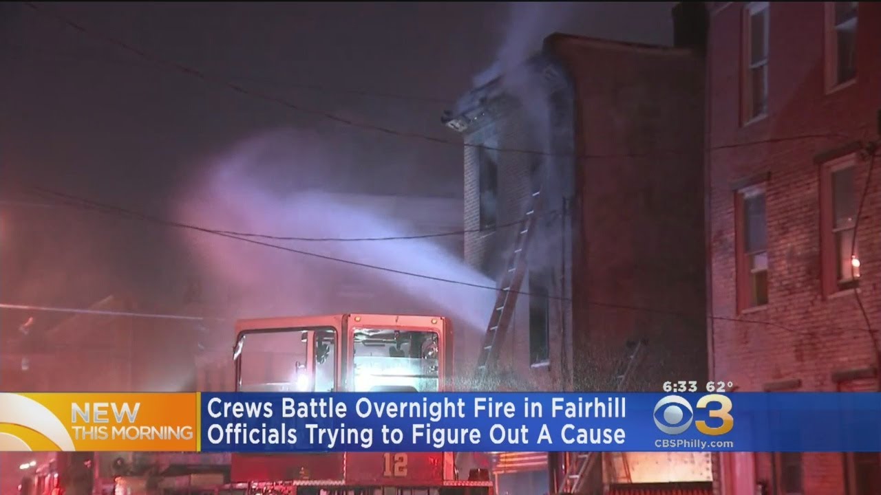 Crews Battle Overnight Fire At Vacant Building In Fairhill - YouTube