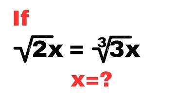 A Nice Math Problem ✓2x=3✓3x @olustatmathclass7999