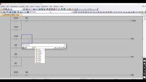 Single push button on/off PLC Ladder logic Mitsubhisi Gxworks2