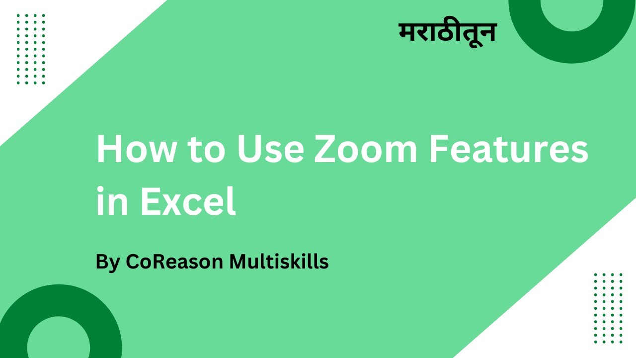 How to Use Zoom Features in Excel - YouTube