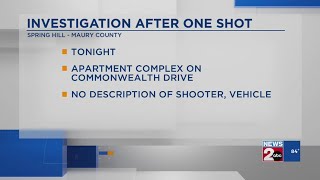 Investigation underway after 1 shot in Spring Hill