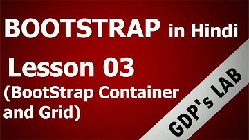 container and container-fluid class in bootstrap | Lesson - 3 | bootstrap in Hindi