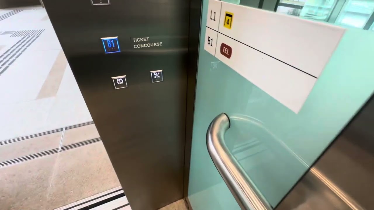 (4K60) OTIS Lift at Upper Thomson MRT Station Exit 4