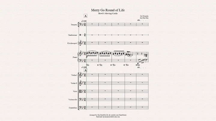 Merry go round of life orchestra sheet music