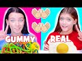 ASMR Gummy Food and Real Food Mystery Wheel Mukbang
