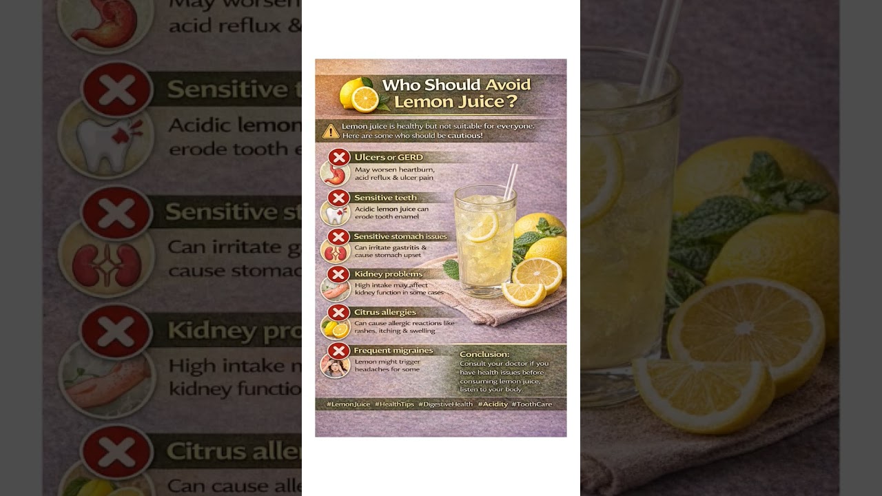 Who Should Avoid Lemon Juice? | Lemon Water Safety Guide 