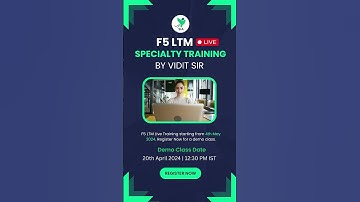 F5 LTM Live Specialty Training By Vidit Sir | Register For Free Demo Class