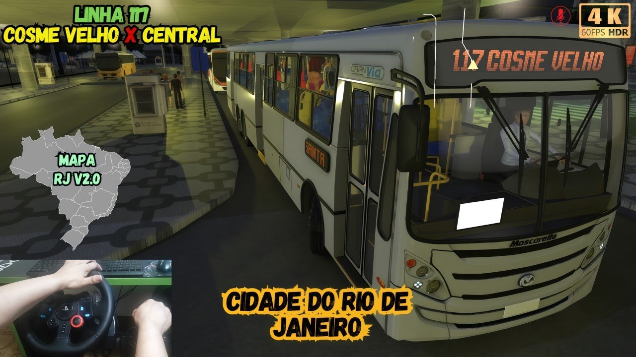 Proton Bus Linha 117 Cosme Velho x Central Mapa RJ V2.0 