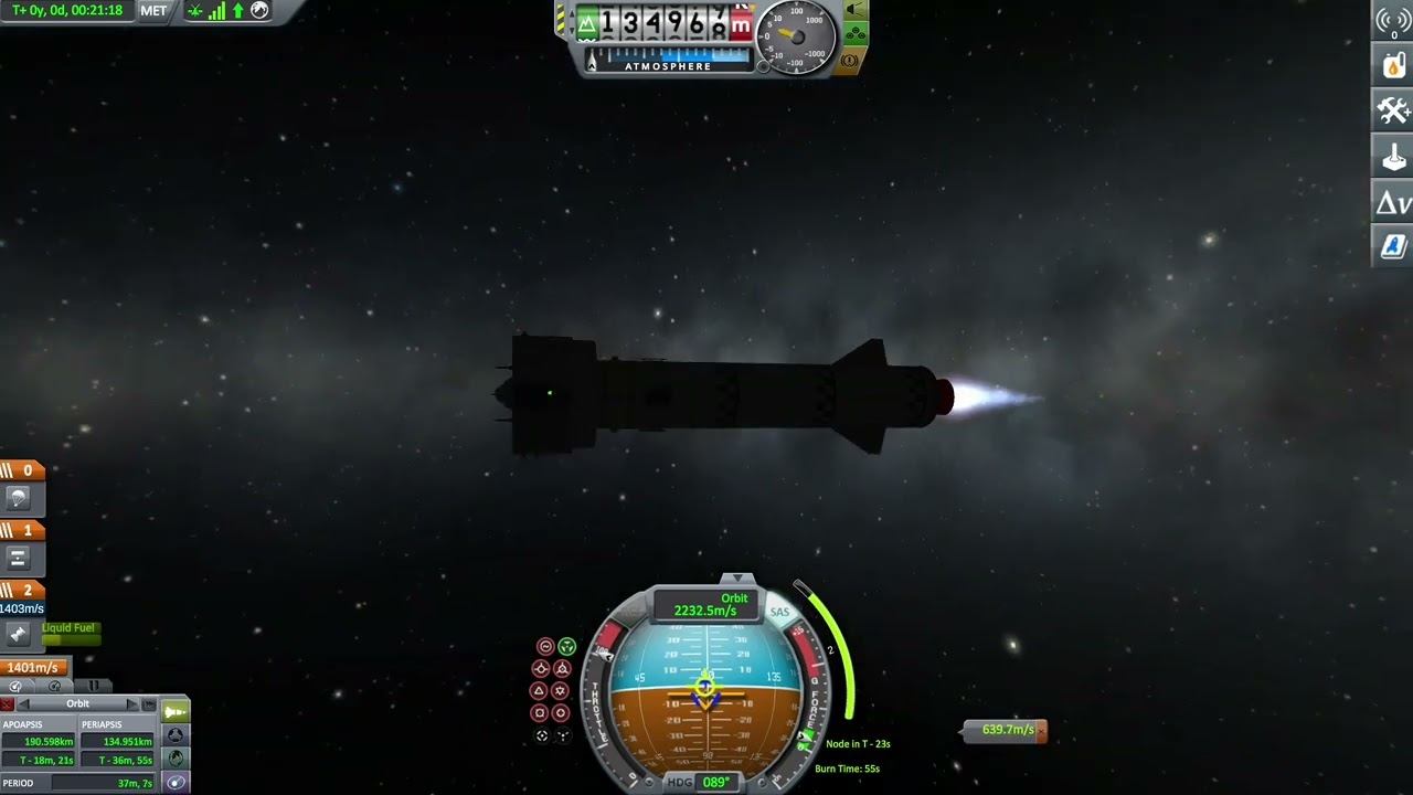 1st satellite being put into high earth orbit. (part. 3).