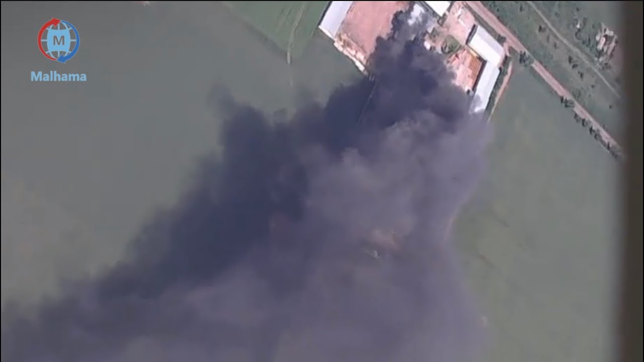 Ukrainian 45th Brigade shelled Russian logistic point fuel & ammunition depots in Zaporizhia Oblast