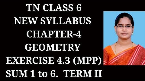 6th maths Term-2 ch-4 Geometry | Ex 4.3 (1 to 6) sums |samacheer 2021