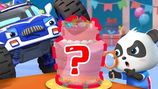 monster police truck chases cake thief nursery rhymes kids