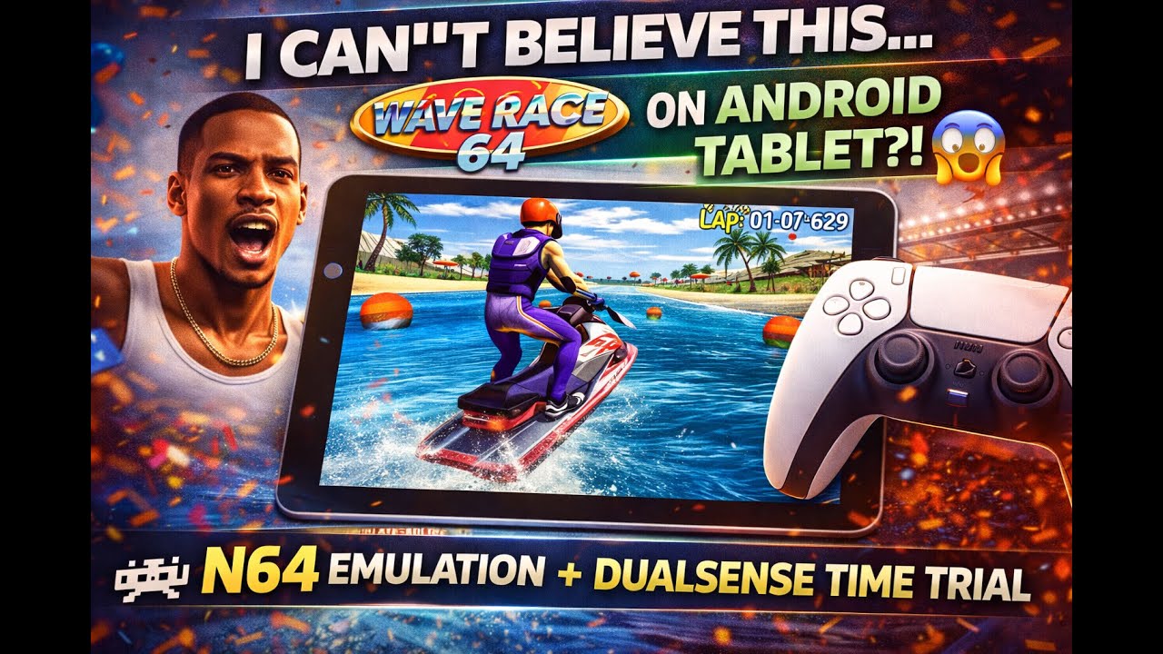 Wave Race 64 is STILL INSANE in 2026 😱 Playing N64 on ANDROID Tablet (DualSense Time Trial)