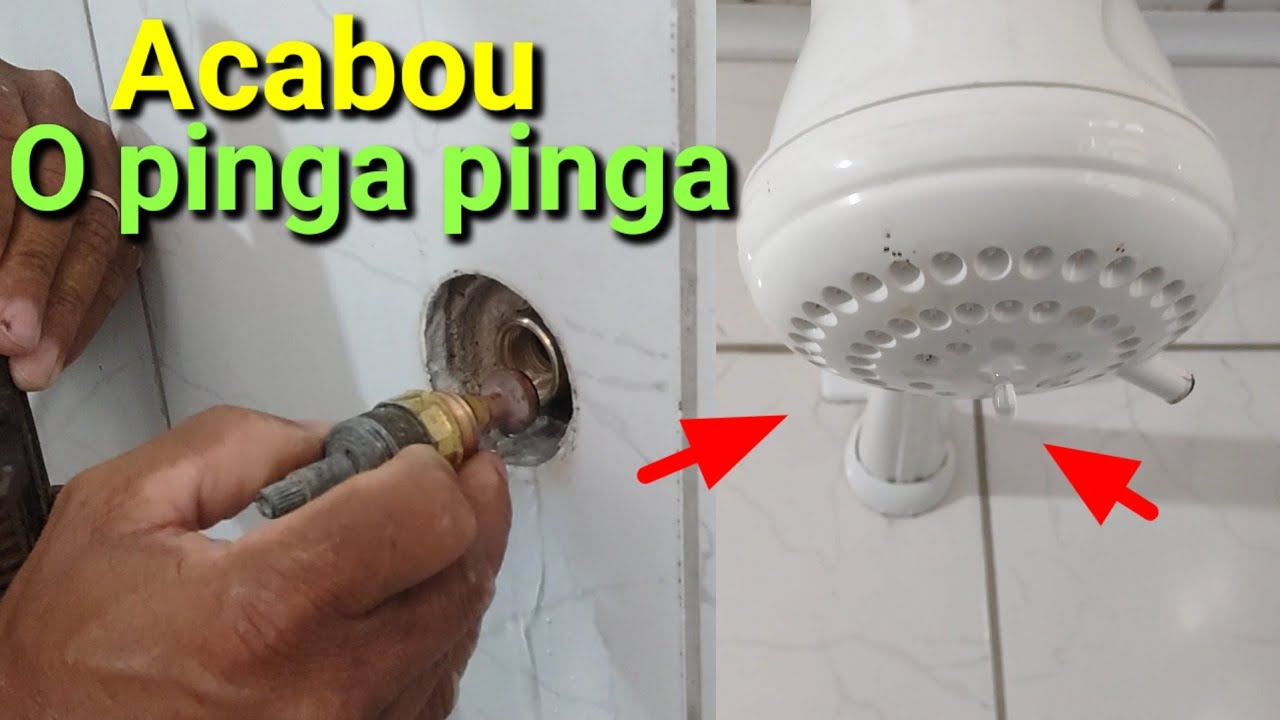 Chuveiro pingando solução fácil de fazer! - YouTube