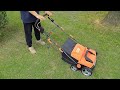 VERTAK 2 in 1 1600W electric hand push lawn scarifier and rake machine for garden GT111011 #lawncare