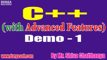 C++ tutorials || Demo - 1 || by Mr. Shiva Chaithanya On 04-02-2021 @8PM IST