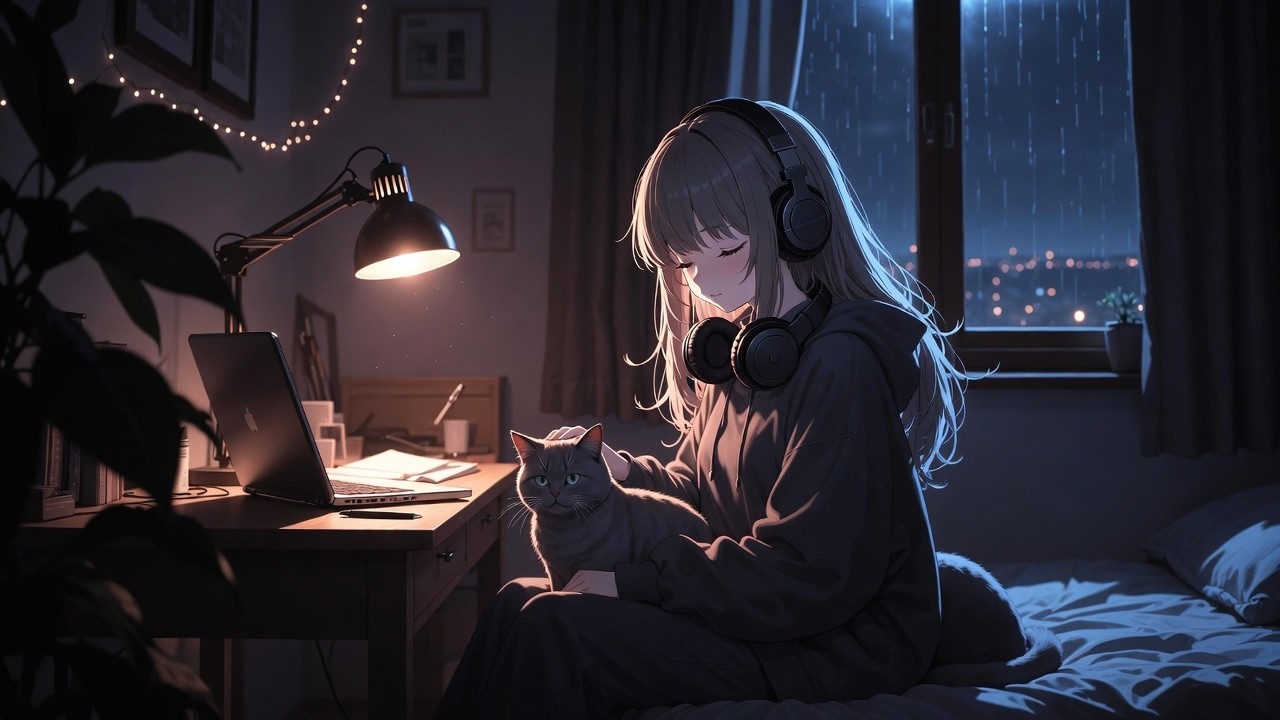 Rainy Lofi Chill – Cozy Room for Relax & Study🌧️🎶