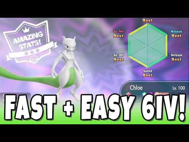 Shiny Mewtwo 6IV - Pokemon Let's Go Pikachu/Eevee Sword/Shield