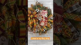 Fall Welcome Wreath for your front door.