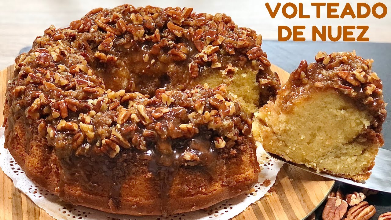 Ореховый перевернутый торт с масляным бисквитом | Десерты с Икшель