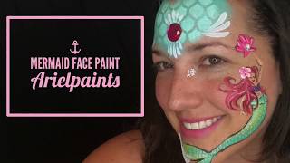 mermaid face paint tutorial enregistree depuis