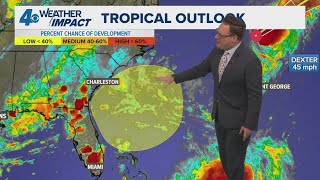 5 PM Tropical Update: Storm Dexter forms, two other spots could organize