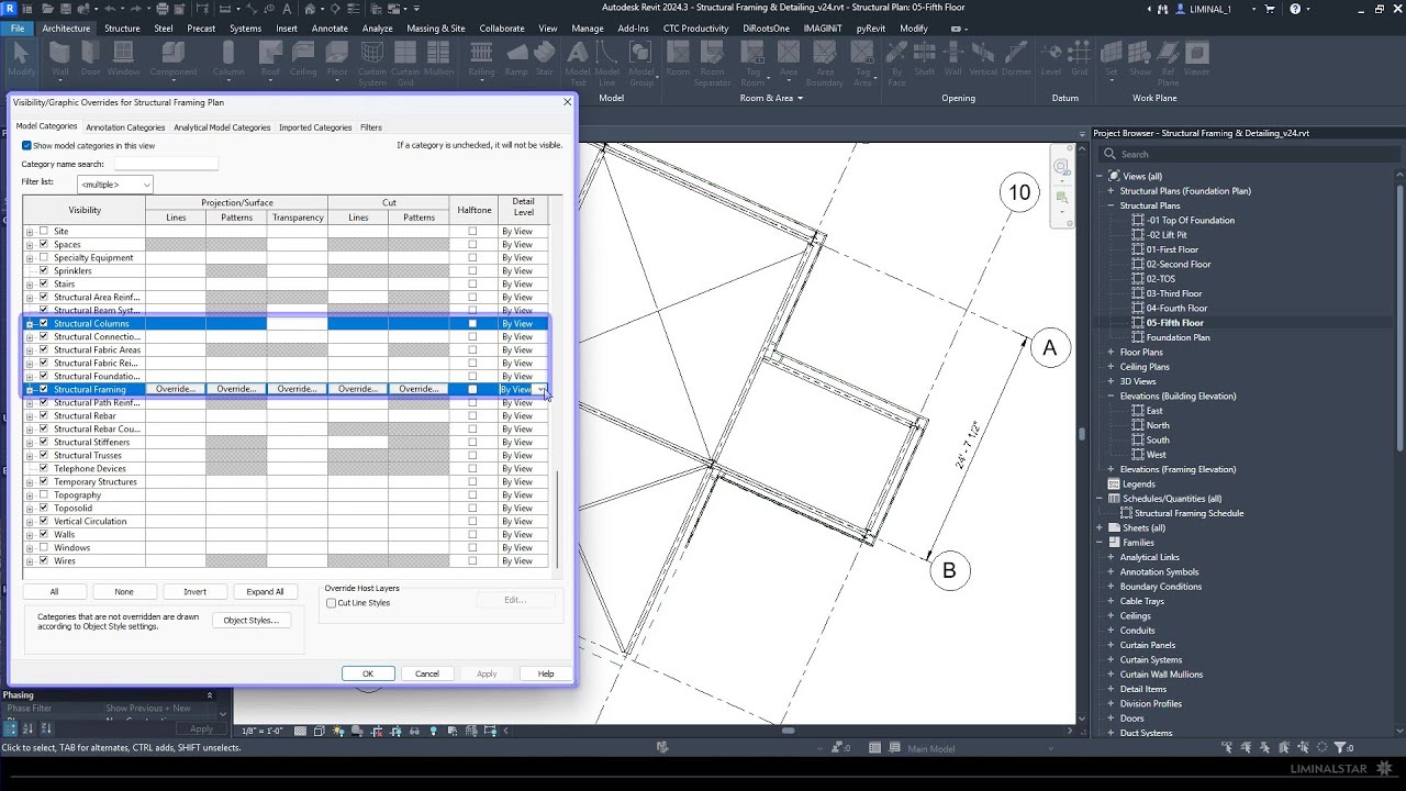 Exploring the View Discipline Parameter for Structural Modelling in Revit 2024