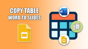How to copy a table from word to google slides