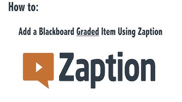 How to add a Blackboard graded item using Zaption