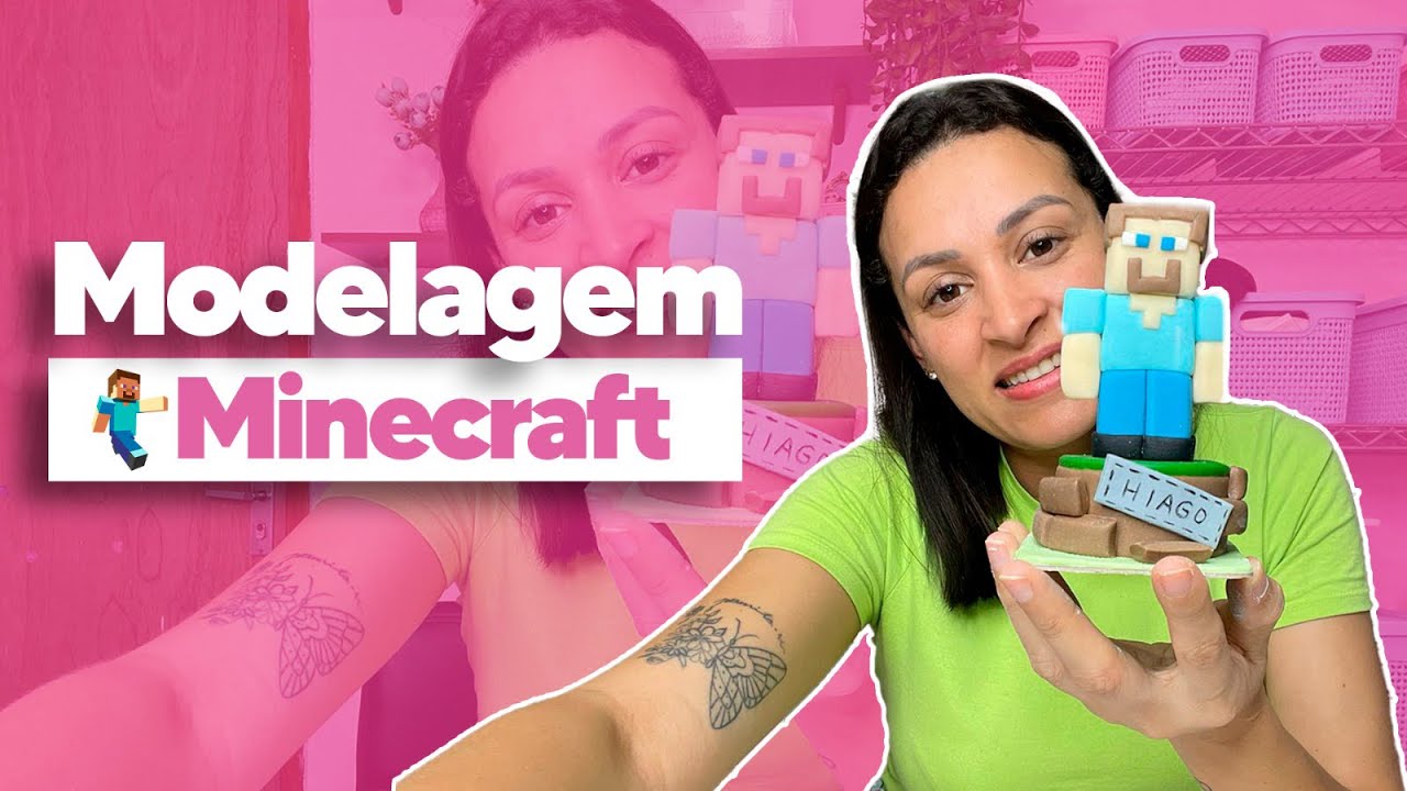 OLHA COMO É FÁCIL MODELAR ESSES PERSONAGENS 😱 doce minecraft 😊-pasta de leite da rafa