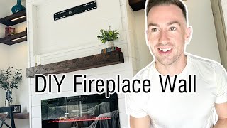 EXTREME APARTMENT MAKEOVER | DIY Faux Fireplace and TV Wall