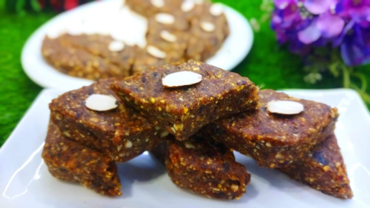 Dates And Nuts Barfi No Sugar Recipe In 5 Mins Healthy Dates & Nuts