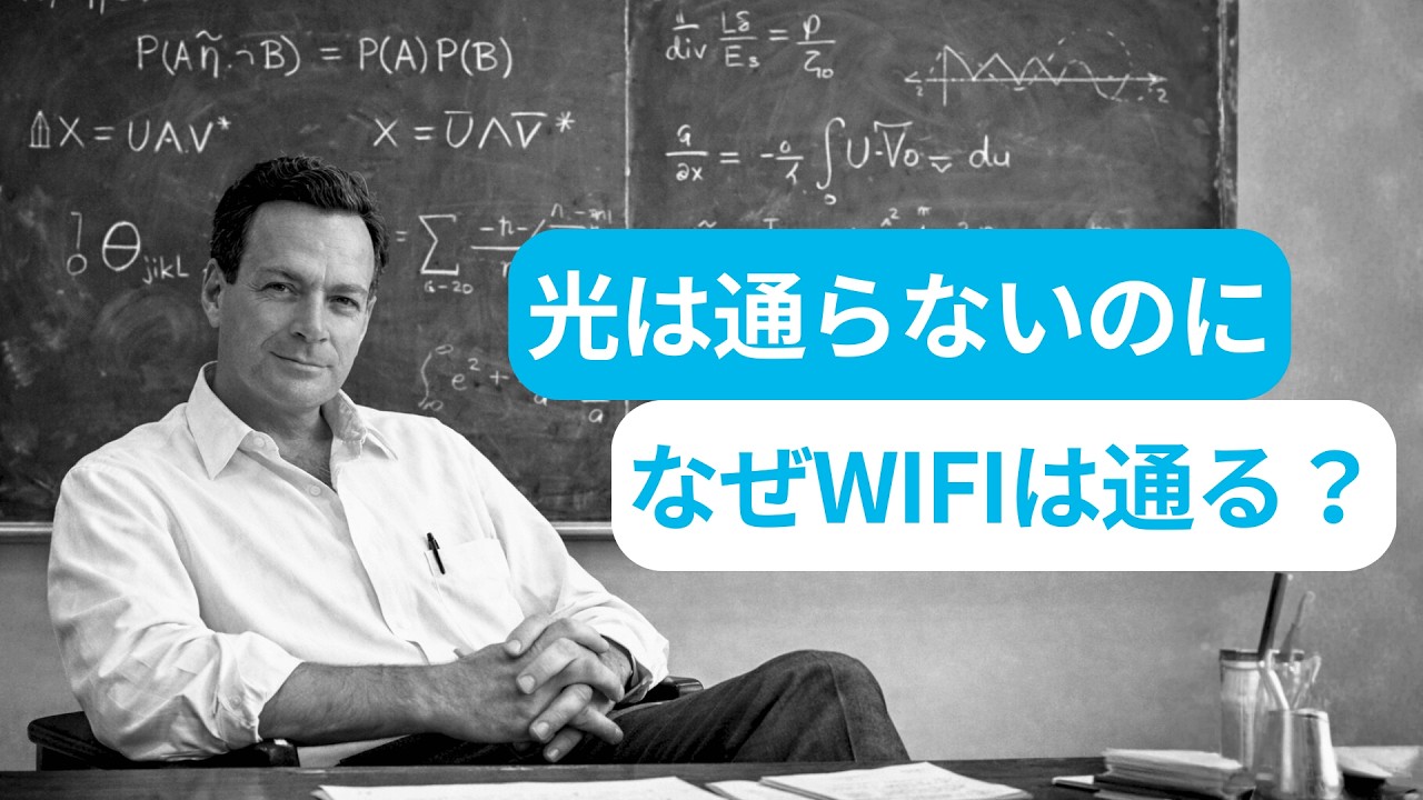 光は壁を通れないのにWiFiは通る — ファインマンが暴く物理法則の狂気